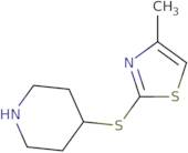 4-[(4-Methyl-1,3-thiazol-2-yl)sulfanyl]piperidine