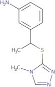 3-{1-[(4-Methyl-4H-1,2,4-triazol-3-yl)sulfanyl]ethyl}aniline