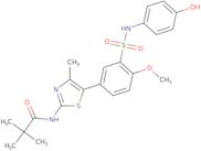 N-[5-[3-[(4-Hydroxyphenyl)sulfamoyl]-4-methoxyphenyl]-4-methyl-1,3-thiazol-2-yl]-2,2-dimethylpropanamide