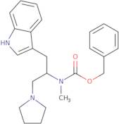 (S)-1-Pyrrolidin-2-(1'-H-indol-3'ylmethyl)-2-(N-cbz-N-methyl)amino-ethane
