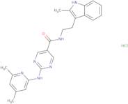 2-((4,6-Dimethylpyridin-2-yl)ao)-N-(2-(2-methyl-1H-indol-3-yl)ethyl)pyrimidine-5-carboxamide, mo...