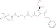 (2S,4R)-1-benzyl 2-methyl 4-(((2-((tert-butoxycarbonyl)amino)ethyl)carbamoyl)oxy)pyrrolidine-1,2...