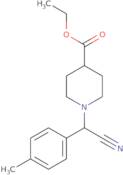 Ethyl 1-[cyano(4-methylphenyl)methyl]piperidine-4-carboxylate