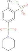 2-Methyl-5-(piperidine-1-sulfonyl)benzene-1-sulfonyl chloride