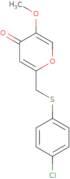 2-(((4-Chlorophenyl)thio)methyl)-5-methoxy-4H-pyran-4-one