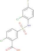 2-Chloro-5-[(2-chloro-4-fluorophenyl)sulfamoyl]benzoic acid