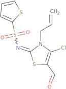 N-[4-Chloro-5-formyl-3-(prop-2-en-1-yl)-2,3-dihydro-1,3-thiazol-2-ylidene]thiophene-2-sulfonamide