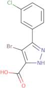 4-Bromo-3-(3-chlorophenyl)-1H-pyrazole-5-carboxylic acid