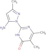 2-(5-Amino-3-methyl-1H-pyrazol-1-yl)-5,6-dimethyl-3,4-dihydropyrimidin-4-one