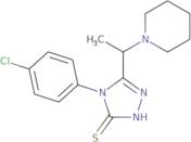 4-(4-Chlorophenyl)-5-(1-piperidin-1-ylethyl)-4H-1,2,4-triazole-3-thiol