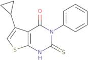 5-Cyclopropyl-3-phenyl-2-sulfanyl-3H,4H-thieno[2,3-d]pyrimidin-4-one