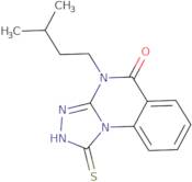 4-(3-Methylbutyl)-1-sulfanyl-4H,5H-[1,2,4]triazolo[4,3-a]quinazolin-5-one