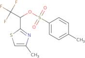 2,2,2-Trifluoro-1-(4-methyl-1,3-thiazol-2-yl)ethyl 4-methylbenzene-1-sulfonate