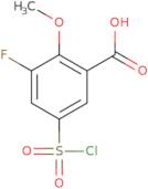 5-(Chlorosulfonyl)-3-fluoro-2-methoxybenzoic acid