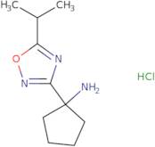 1-[5-(Propan-2-yl)-1,2,4-oxadiazol-3-yl]cyclopentan-1-amine hydrochloride