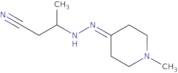 3-[2-(1-Methylpiperidin-4-ylidene)hydrazin-1-yl]butanenitrile