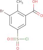 3-Bromo-5-(chlorosulfonyl)-2-methylbenzoic acid