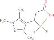 4,4,4-Trifluoro-3-(trimethyl-1H-pyrazol-4-yl)butanoic acid
