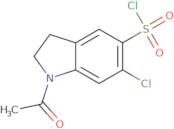 1-Acetyl-6-chloro-2,3-dihydro-1H-indole-5-sulfonyl chloride