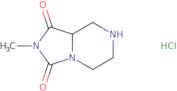 2-Methyl-octahydroimidazolidino[1,5-a]piperazine-1,3-dione hydrochloride