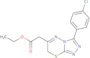 Ethyl 2-[3-(4-chlorophenyl)-7H-[1,2,4]triazolo[3,4-b][1,3,4]thiadiazin-6-yl]acetate