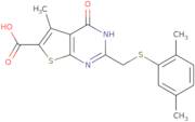 2-{[(2,5-Dimethylphenyl)sulfanyl]methyl}-5-methyl-4-oxo-3H,4H-thieno[2,3-d]pyrimidine-6-carboxylic…