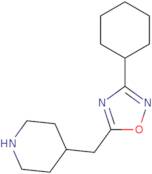 4-[(3-Cyclohexyl-1,2,4-oxadiazol-5-yl)methyl]piperidine