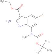 2-Amino-7-(boc-methyl-amino)-5-fluoro-1H-indole-3-carboxylic acid ethyl ester