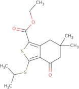 Ethyl 3-(isopropylthio)-6,6-dimethyl-4-oxo-4,5,6,7-tetrahydrobenzo[C]thiophene-1-carboxylate