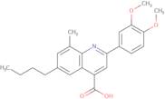 6-Butyl-2-(3,4-dimethoxyphenyl)-8-methylquinoline-4-carboxylic acid