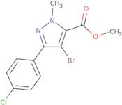 Methyl 4-bromo-3-(4-chlorophenyl)-1-methyl-1H-pyrazole-5-carboxylate