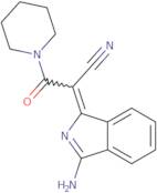 2-(3-Amino-1H-isoindol-1-ylidene)-3-oxo-3-(piperidin-1-yl)propanenitrile