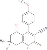 2-Mercapto-4-(4-methoxyphenyl)-7,7-dimethyl-5-oxo-5,6,7,8-tetrahydroquinoline-3-carbonitrile