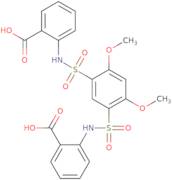 2-{5-[(2-Carboxyphenyl)sulfamoyl]-2,4-dimethoxybenzenesulfonamido}benzoic acid