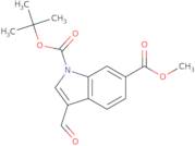 3-Formyl-6-(methoxycarbonyl)-1H-indole, N-BOC protected