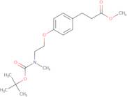 4-[2-[[(1,1-Dimethylethoxy)carbonyl]methylamino]ethoxy]benzenepropanoic acid methyl ester