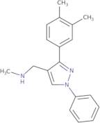 {[3-(3,4-Dimethylphenyl)-1-phenyl-1H-pyrazol-4-yl]methyl}(methyl)amine