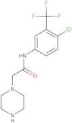 N-[4-Chloro-3-(trifluoromethyl)phenyl]-2-(piperazin-1-yl)acetamide