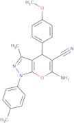 6-Amino-4-(4-methoxyphenyl)-3-methyl-1-(4-methylphenyl)-1H,4H-pyrano[2,3-c]pyrazole-5-carbonitrile