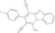 13-Amino-11-(4-fluorophenyl)-1,8-diazatricyclo[7.4.0.0,2,7]trideca-2,4,6,8,10,12-hexaene-10,12-dicarbonitrile