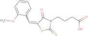 4-[(5Z)-5-(2-Methoxybenzylidene)-4-oxo-2-thioxo-1,3-thiazolidin-3-yl]butanoic acid