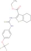 ethyl 2-((thioxo((4-(trifluoromethoxy)phenyl)amino)methyl)amino)-4,5,6,7-tetrahydrobenzo[b]thiophe…