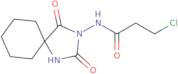 3-Chloro-N-{2,4-dioxo-1,3-diazaspiro[4.5]decan-3-yl}propanamide