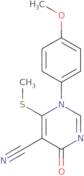 1-(4-Methoxyphenyl)-6-(methylthio)-4-oxo-1,4-dihydropyrimidine-5-carbonitrile