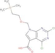 2,4-Dichloro-7-sem-7H-pyrrolo-[2,3-d]pyrimidine-5-carboxylic acid