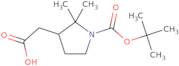 2-{1-[(tert-Butoxy)carbonyl]-2,2-dimethylpyrrolidin-3-yl}acetic acid