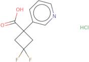 3,3-Difluoro-1-(pyridin-3-yl)cyclobutane-1-carboxylic acid hydrochloride