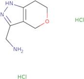 {1H,4H,6H,7H-Pyrano[4,3-c]pyrazol-3-yl}methanamine dihydrochloride