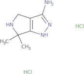 6,6-Dimethyl-1H,4H,5H,6H-pyrrolo[3,4-c]pyrazol-3-amine dihydrochloride