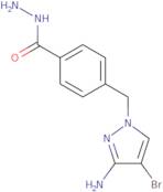 4-[(3-Amino-4-bromo-1H-pyrazol-1-yl)methyl]benzohydrazide